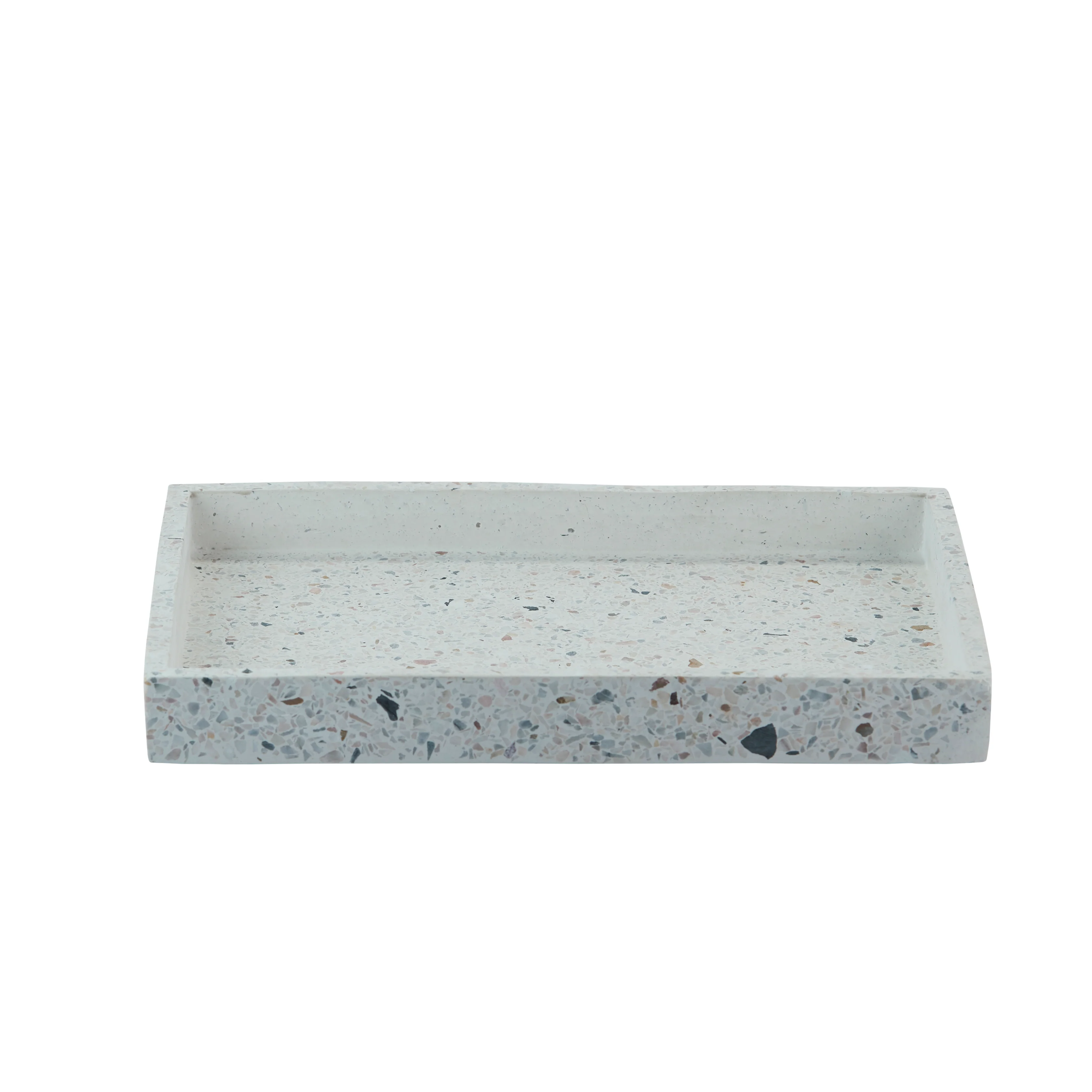 Bahne Interior  Terrazzo fad, hvid - 30x20 cm.