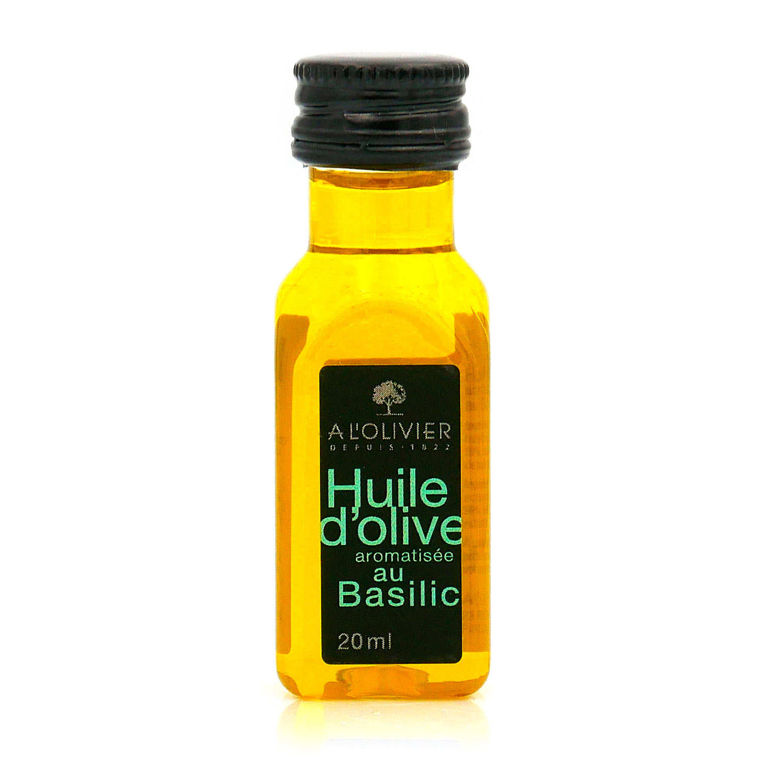 Mignonnette d'huile d'olive vierge extra au basilic