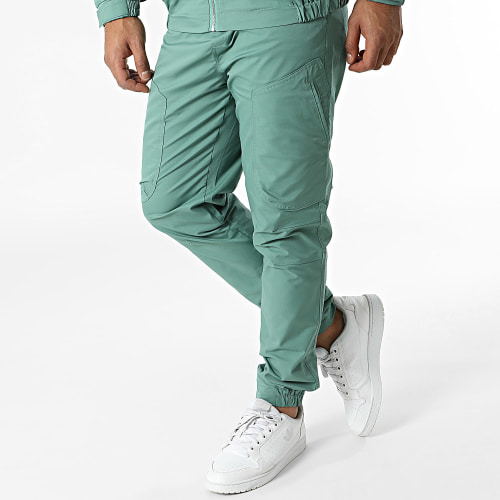 Ensemble Veste Zippée Capuche Et Pantalon Cargo Vert