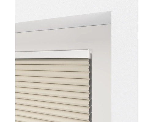 Soluna honingraat plisségordijn met zijspan, thermo beige, 40x130 cm