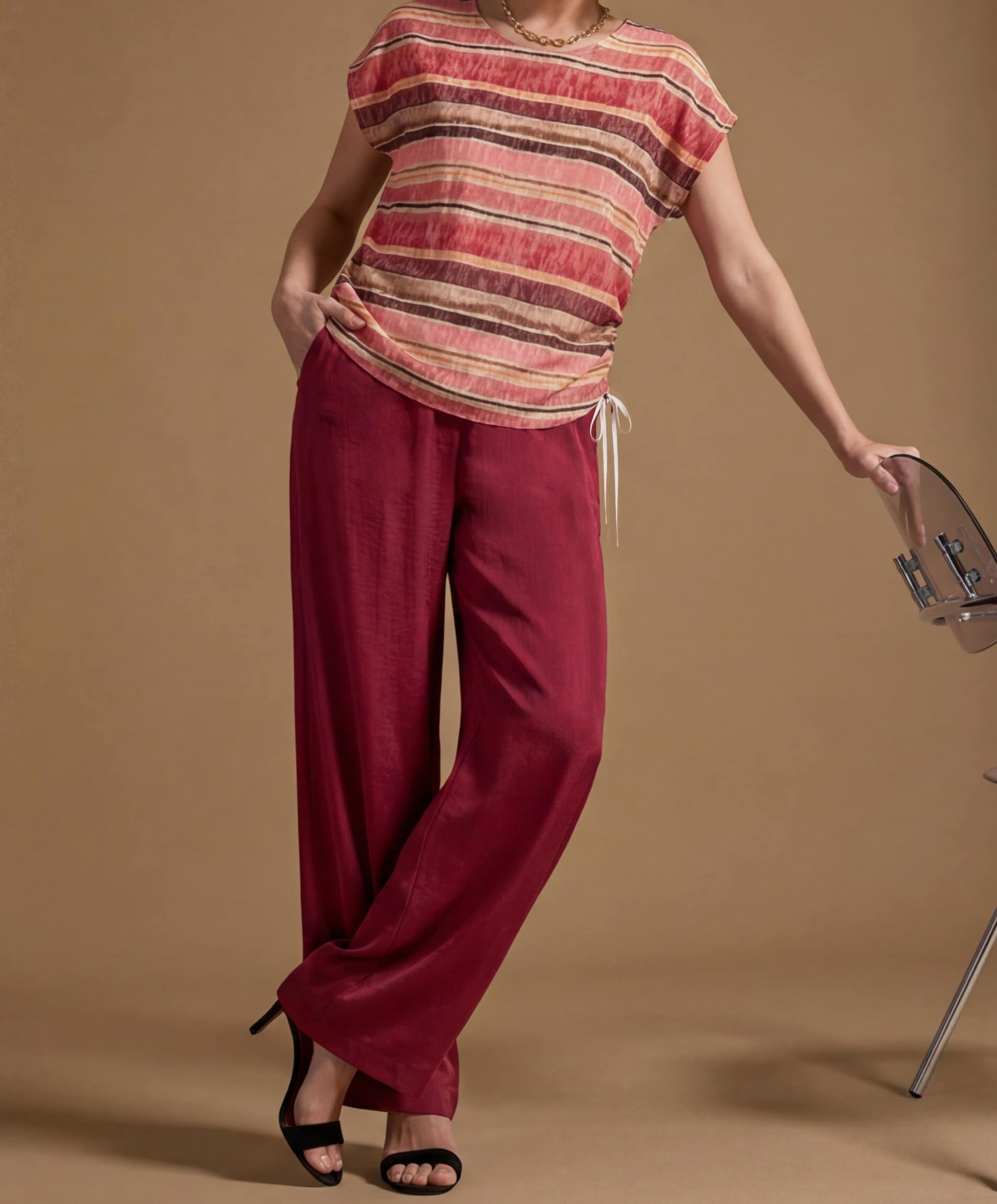 Bianca PARIGI dames pantalon rood