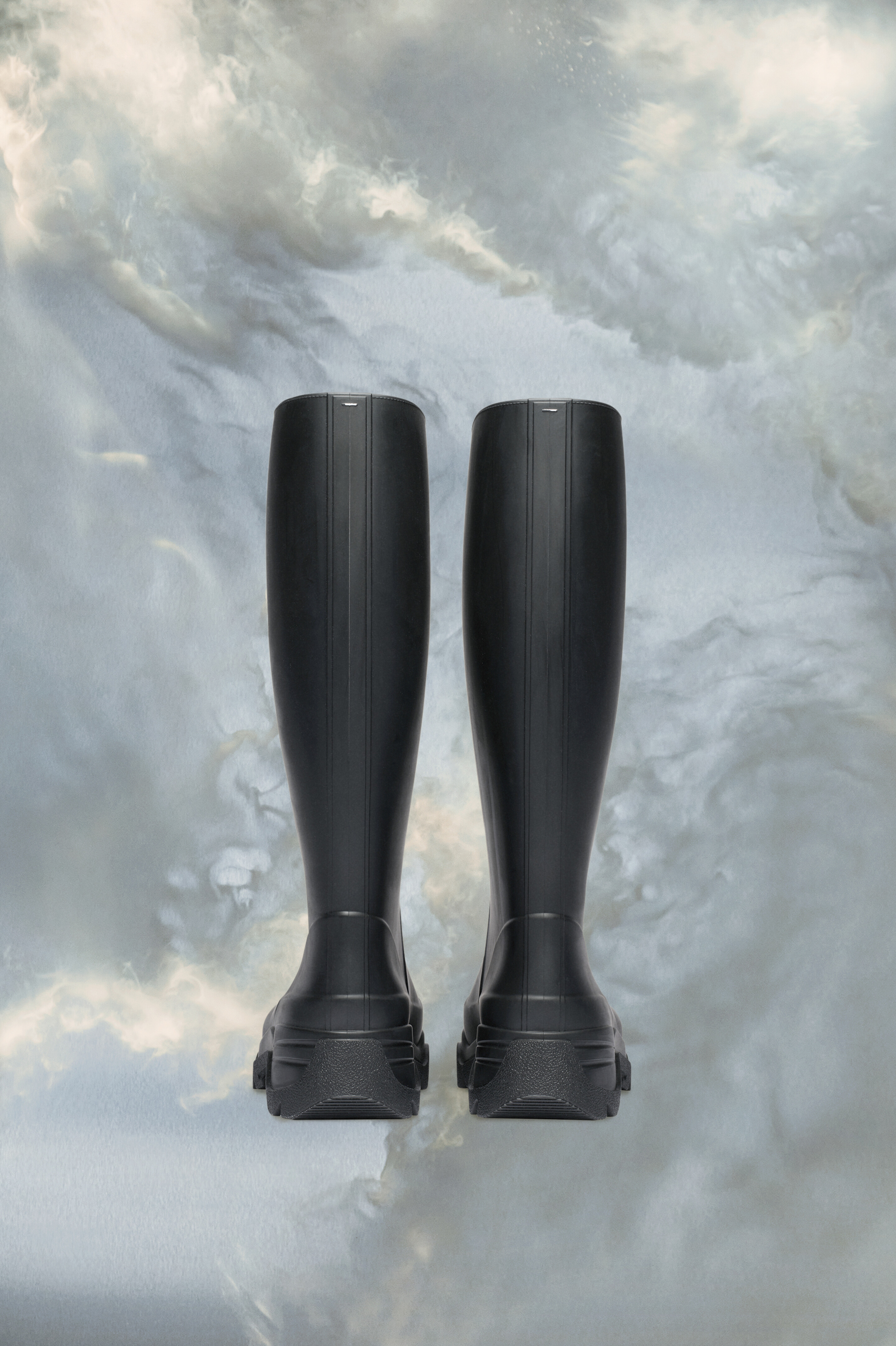 Bottes en rubber Tabi pour homme Noir