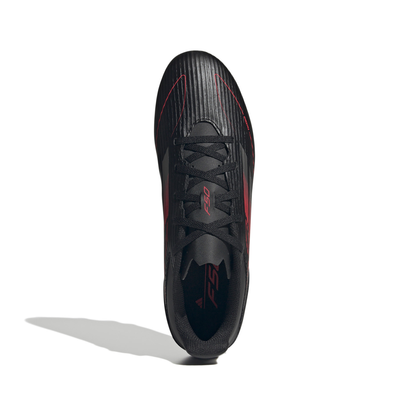 Adidas F50 Club Gras / Kunstgras Voetbalschoenen (MG) Zwart Rood Zilver