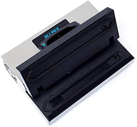 Vakuumierer/Vakuumiermaschine P 355 von ALLPAX - inkl. 100 Vakuumbeutel 20 x 30 cm (strukturiert) - 97% Vakuumleistung - 5 mm breite Schweißnaht - mit Puls-System für druckempfindliche Produkte