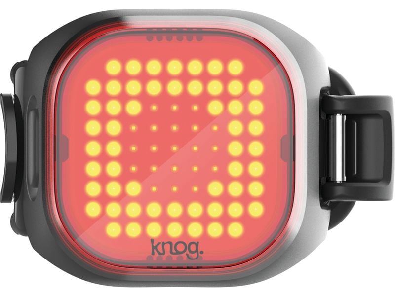 knog. Velolampe Blinder Mini Square Rücklicht, Schwarz Fahrraddrücklicht mit Muster