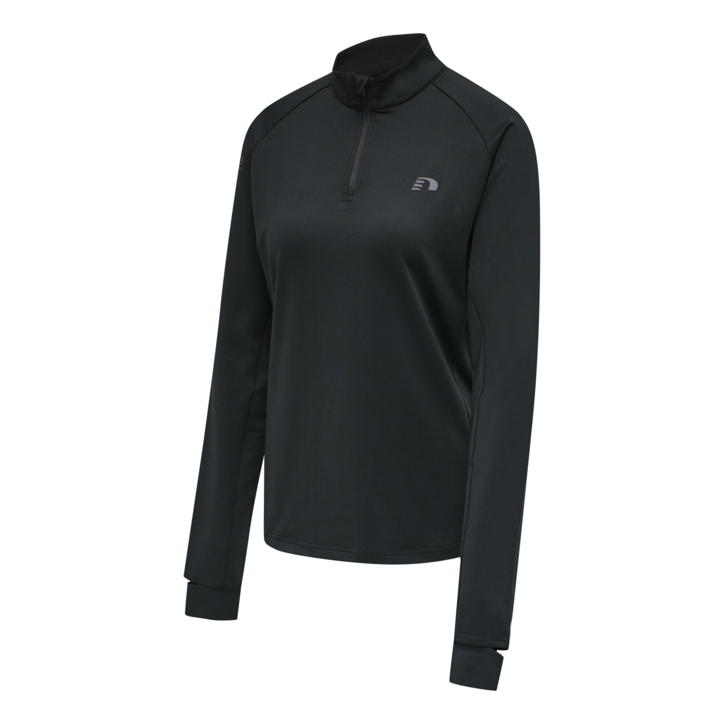Newline Half-Zip Haut Manches Longues Femmes - Noir