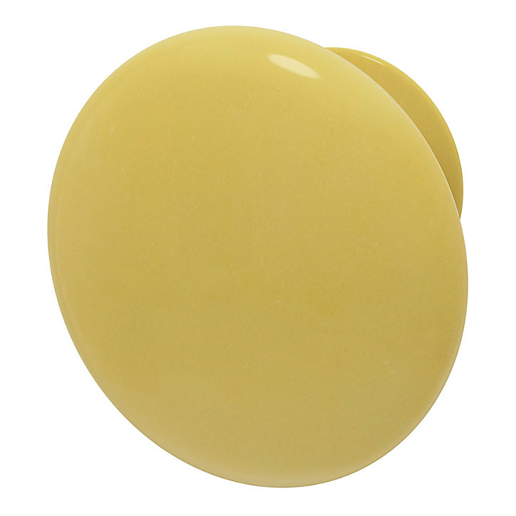 Bouton de meuble arrondi GoodHome Porcelaine Vras Ø3.2cm x p.2.5cm