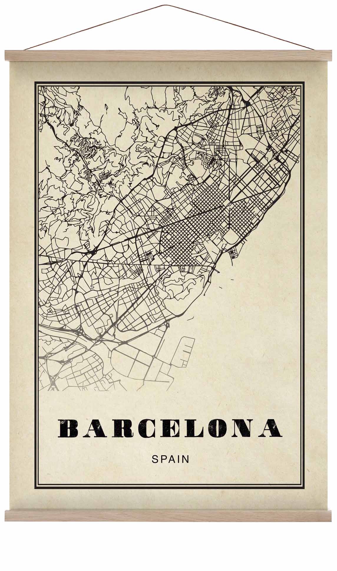 Barcelona Stadt Sepia
