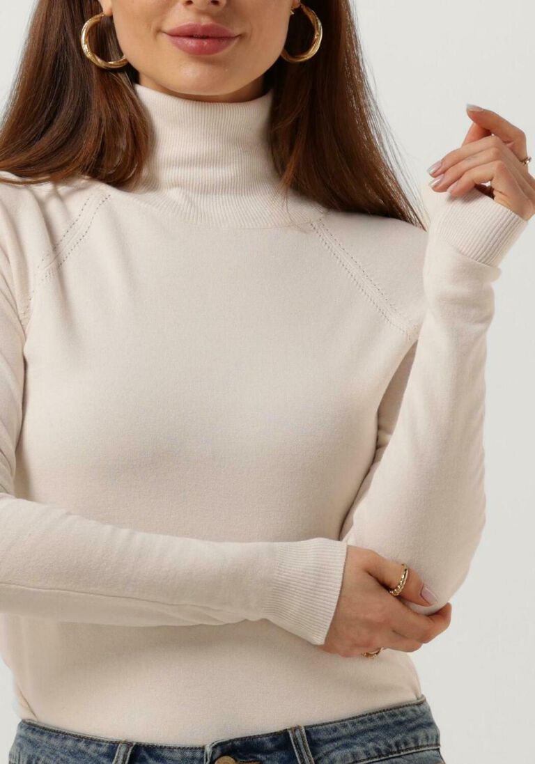 SUMMUM ecru summum coltrui sweater turtle neck basic knit (7s5529)