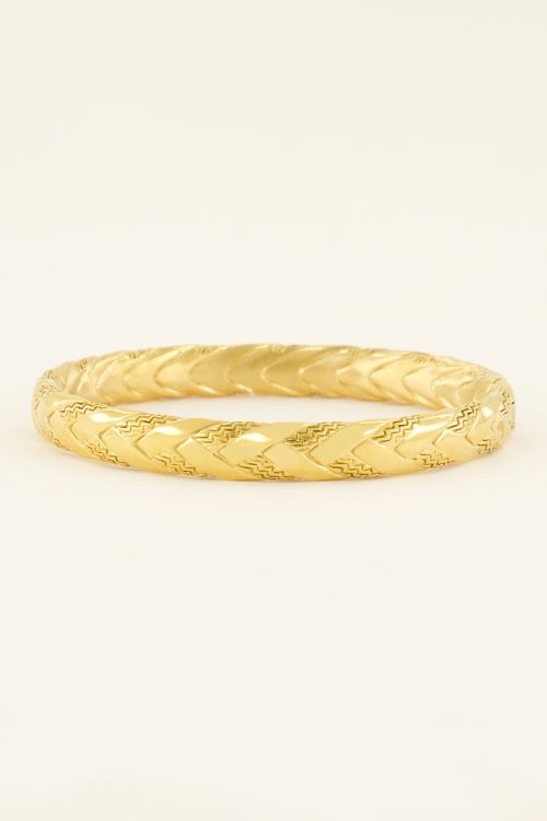 Gevlochten bangle met zigzag patroon
