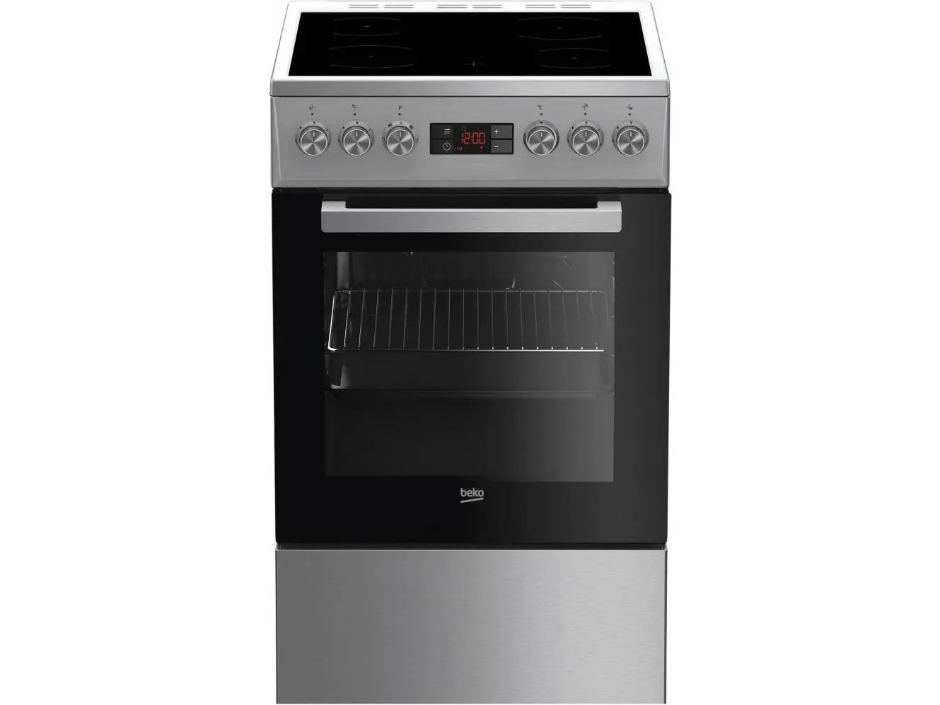 Beko FSM57300GX - Komfur - fritstående - bredde: 50 cm - dybde: 60 cm - højde: 85 cm - med selv-rengøring - rustfrit stål