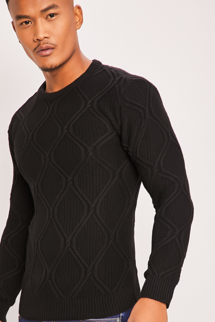 Pull en maille noir