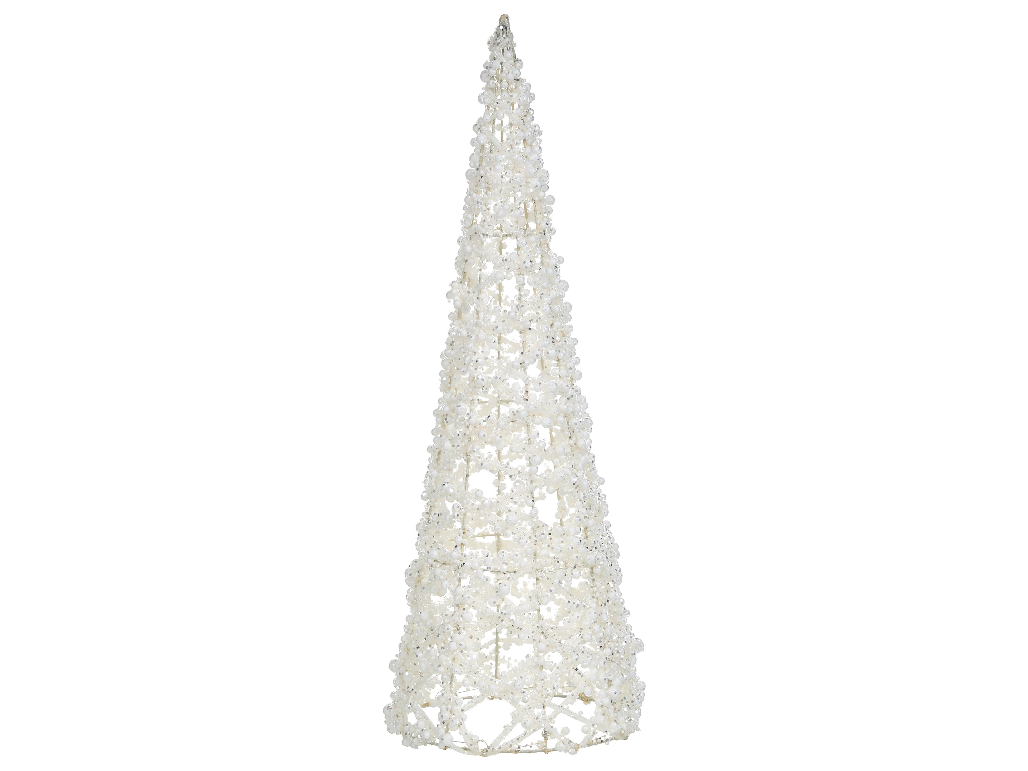 Set van 3 figuren ROSAN Kerstboom 40/50/60 cm Wit