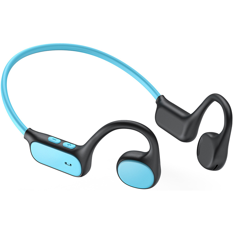 iClever OWS01 Open-Ear Kinderkopfhörer, kabellos, blau/schwarz