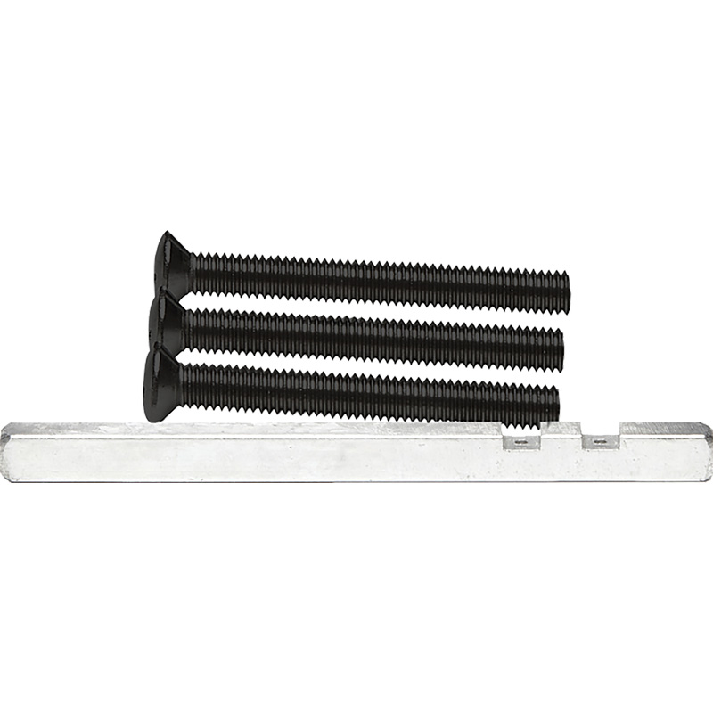 AXA krukstift RVS + bouten M6x50mm zwart