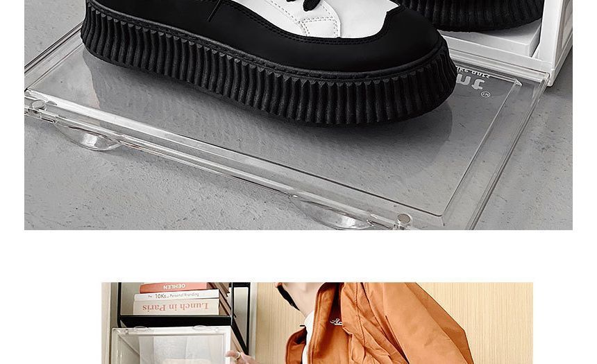 Tanzanite - Tweekleurige veterschoenen met platform