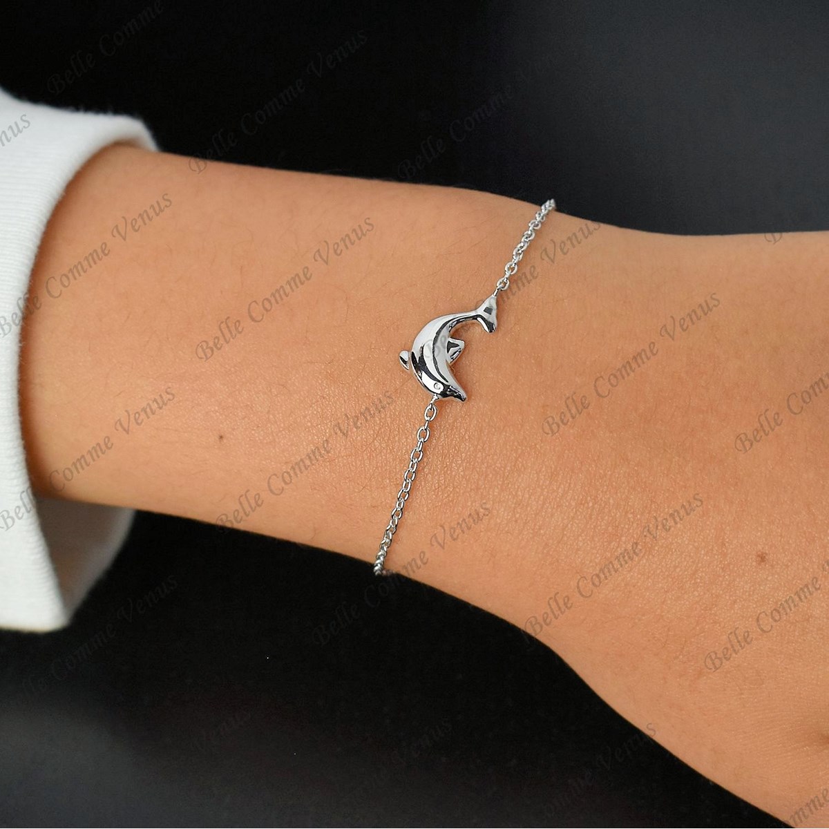 Bracelet dauphin Argent 925 Rhodié