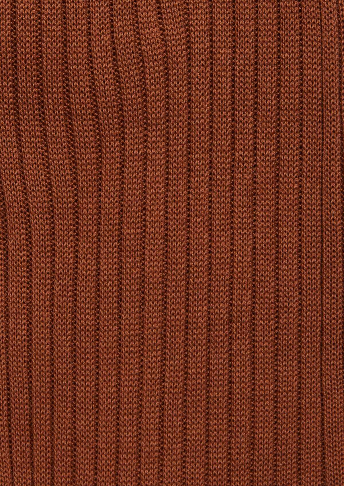 Chaussettes en coton fil d'Ecosse uni marron