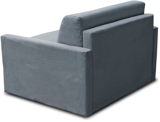 CITY - Fauteuil convertible Aosta microfibre gris foncé couchage 75x195 cm