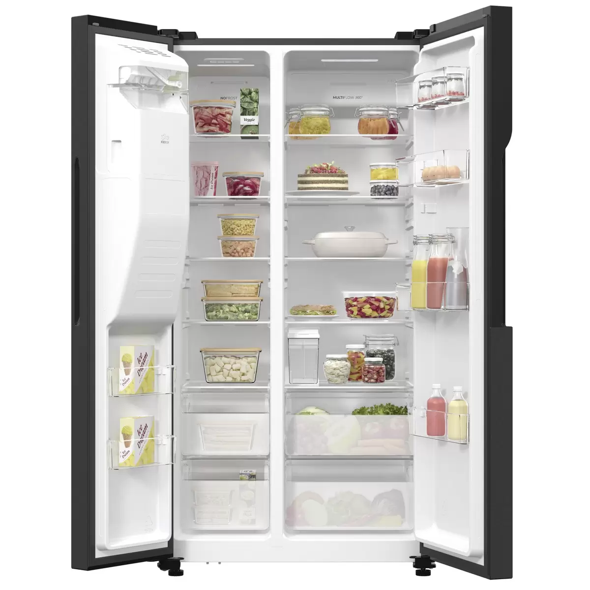 Kühlgerät Side-by-Side Gorenje NRR9185ESBXL Schwarz