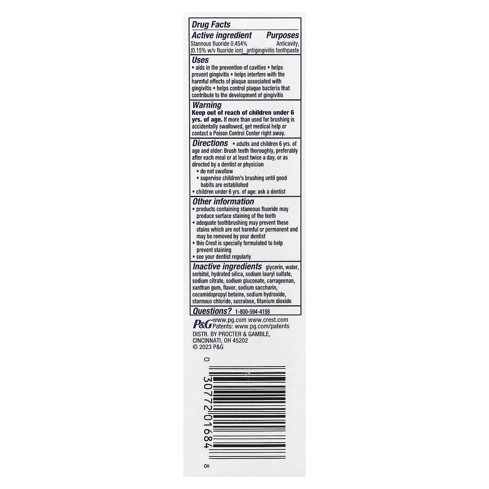 Crest, Kinderen, Geavanceerd, Fluoride Anticavity Tandpasta, 6+ jaar, Aardbei, 4.1 oz (116 g)
