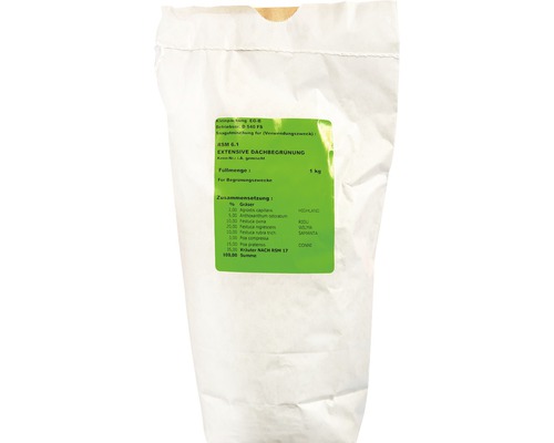 Kiepenkerl DSV 630 gazonzaad voor groene daken III, kruidenmix, 1 kg, 200 m²
