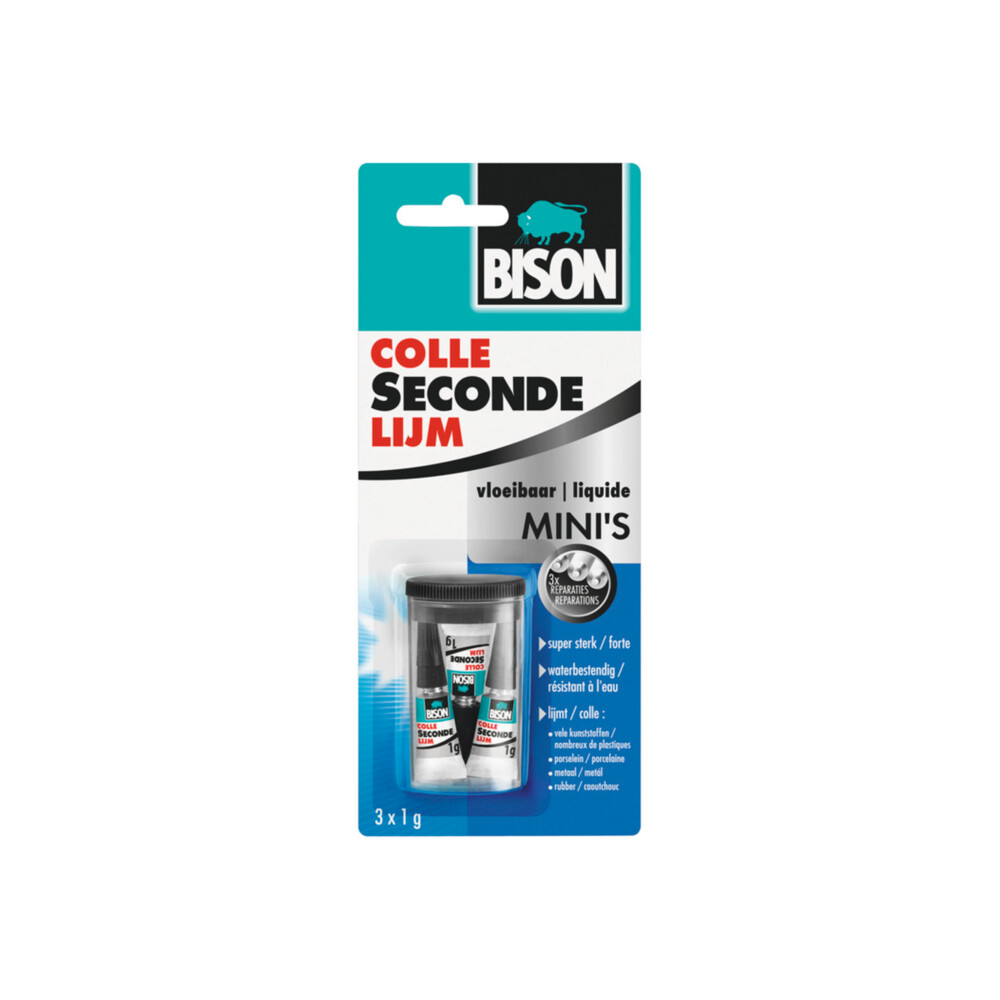Bison Secondelijm Super Compact Tube 3 x 1 gr