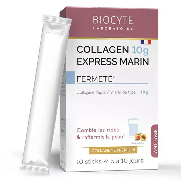 Biocyte Collagen 10g Express Colágeno Marinho Peptan® tipo marinho 1 - 10 sachês