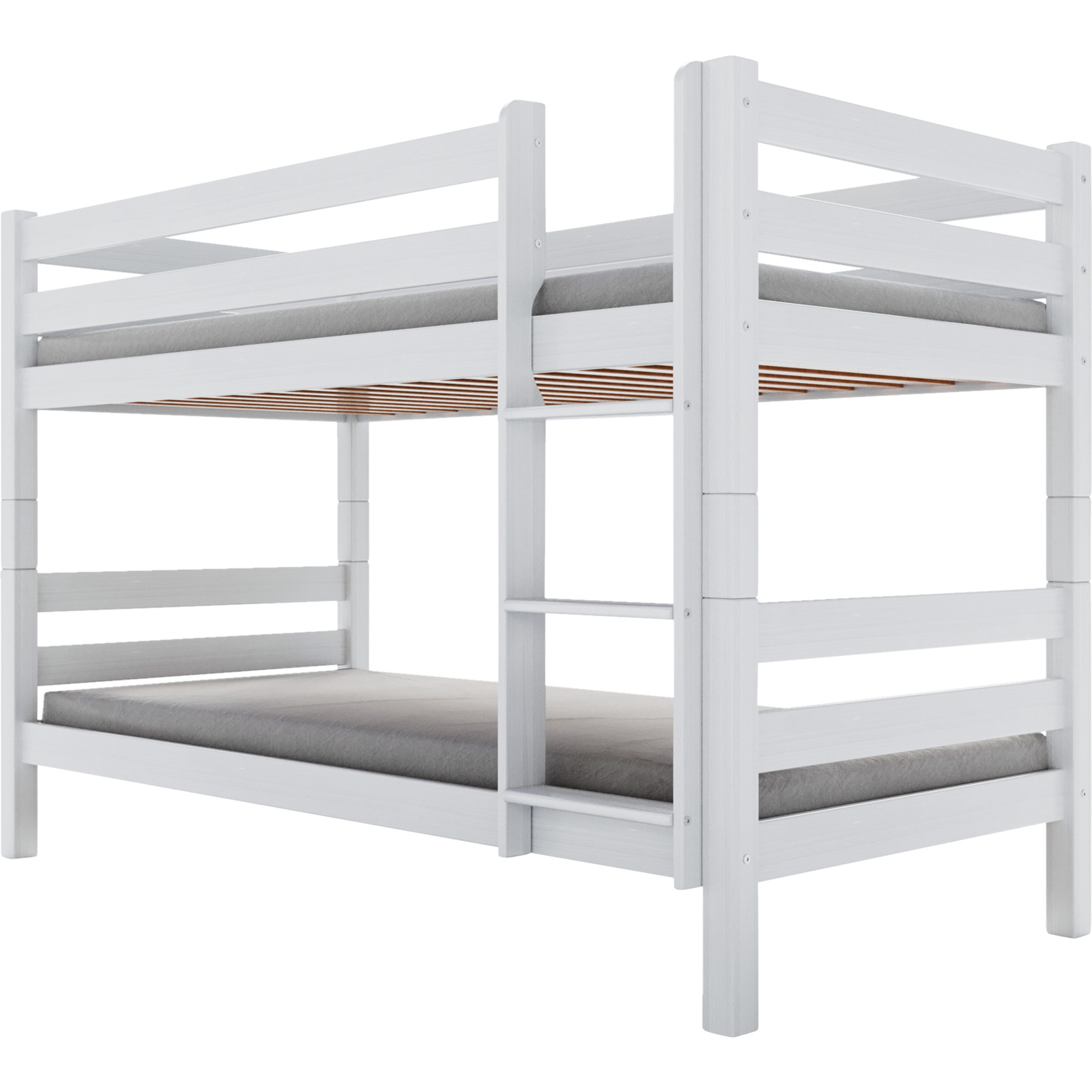 Hochbett Ella Buche massiv 2x 90 x 200 cm Buche weiss