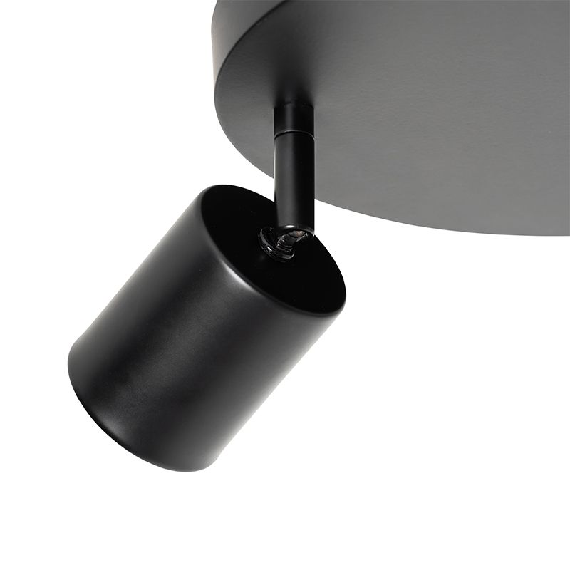 Moderne plafondlamp zwart verstelbaar rond 3-lichts - Java
