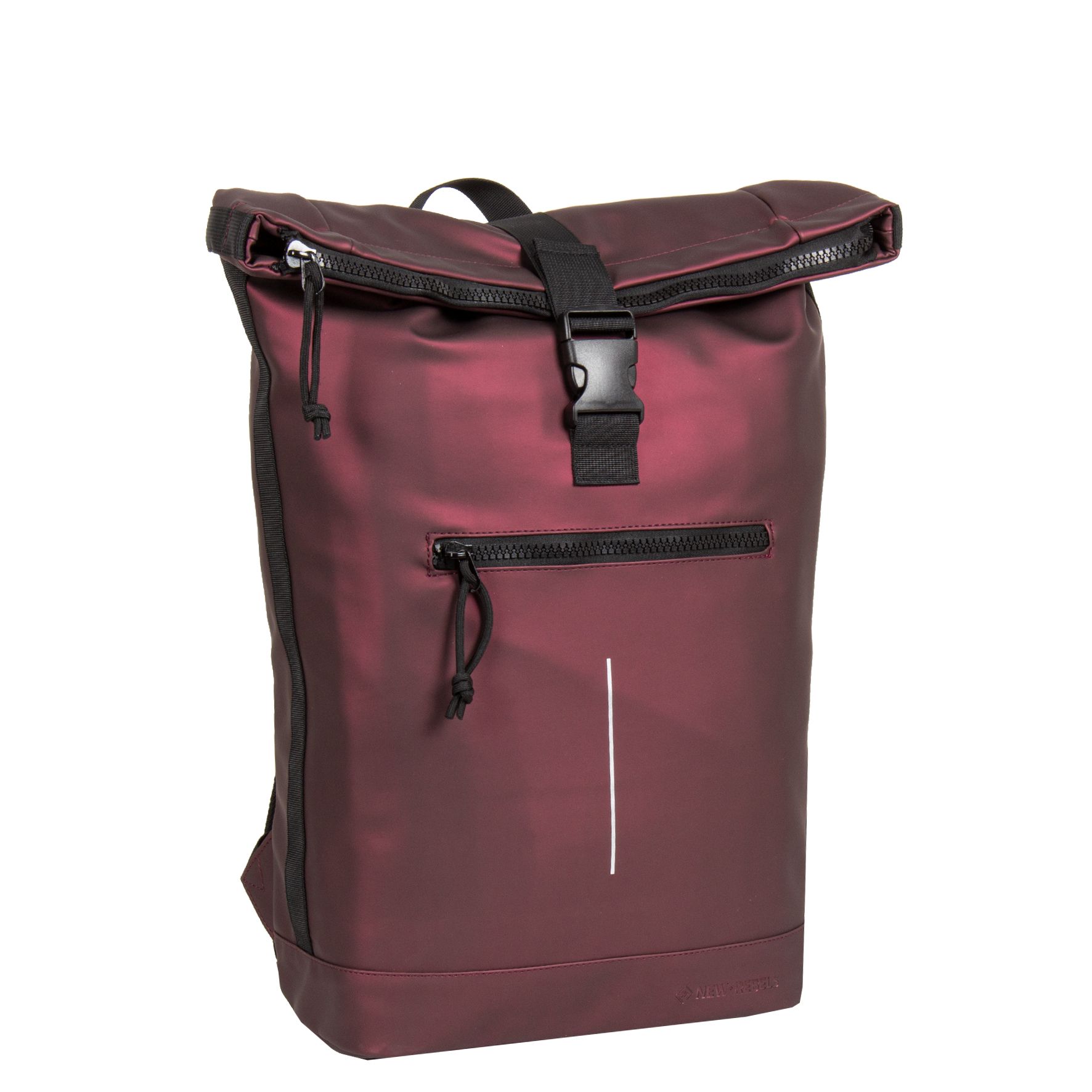 New Rebels Mart New York Rolltop Backpack Metallic Burgundy