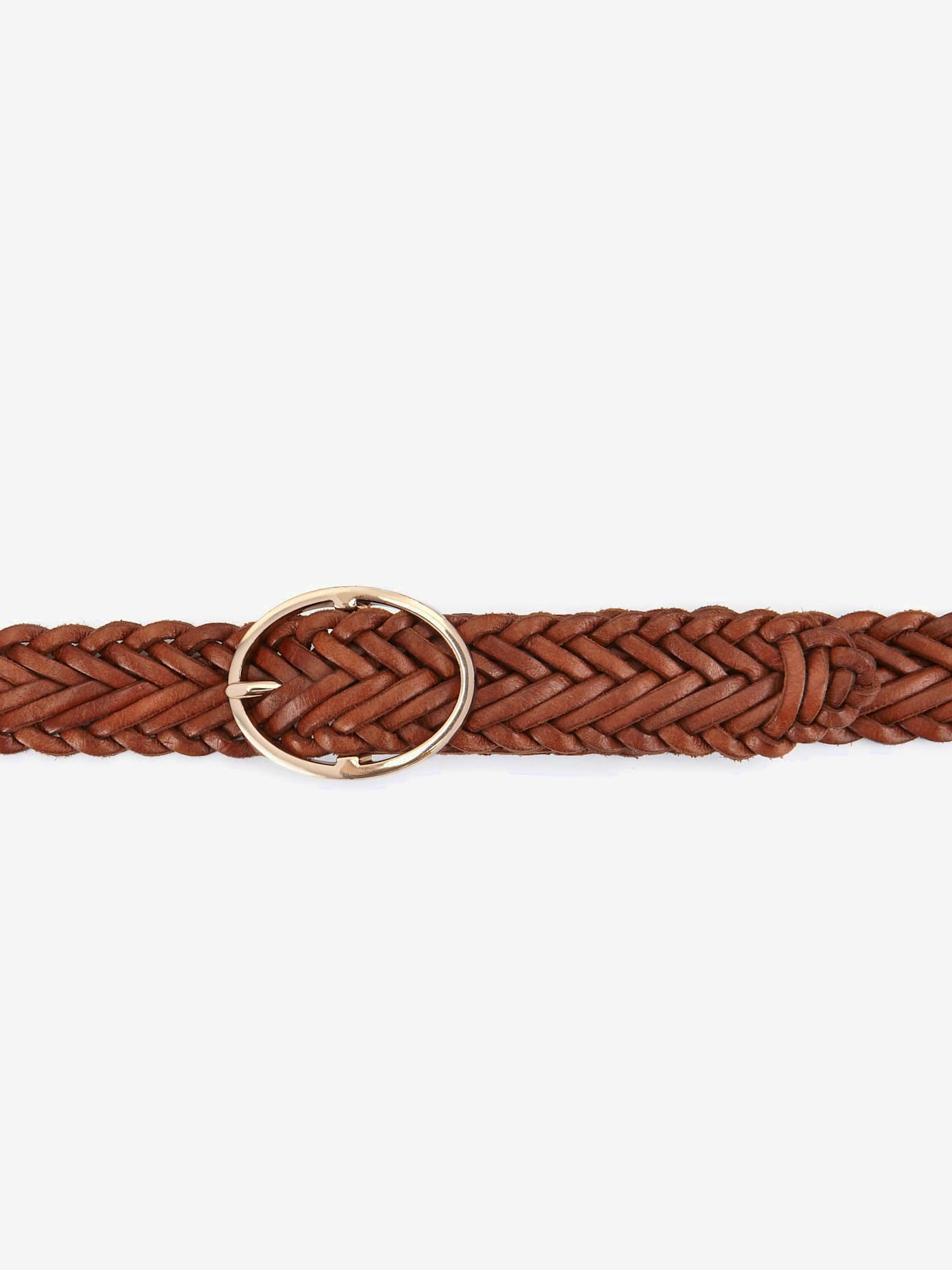 Ceinture en cuir forme personnalisée grâce à l'aspect tressé