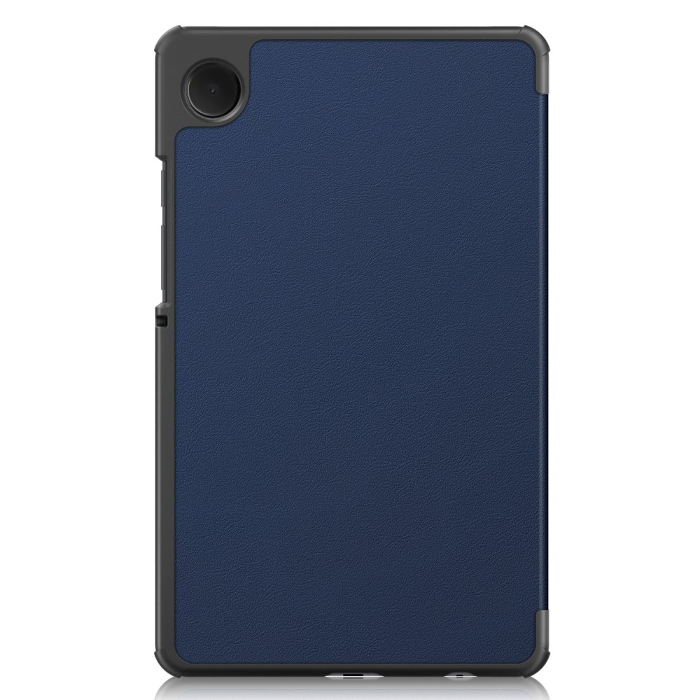 Samsung Galaxy Tab A9 Leder Tasche Smart Cover Hülle Litchi Look - Dunkelblau
