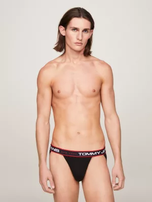 Conjunto de 3 Cuecas Jockstrap com Logo Repetido de Nova York