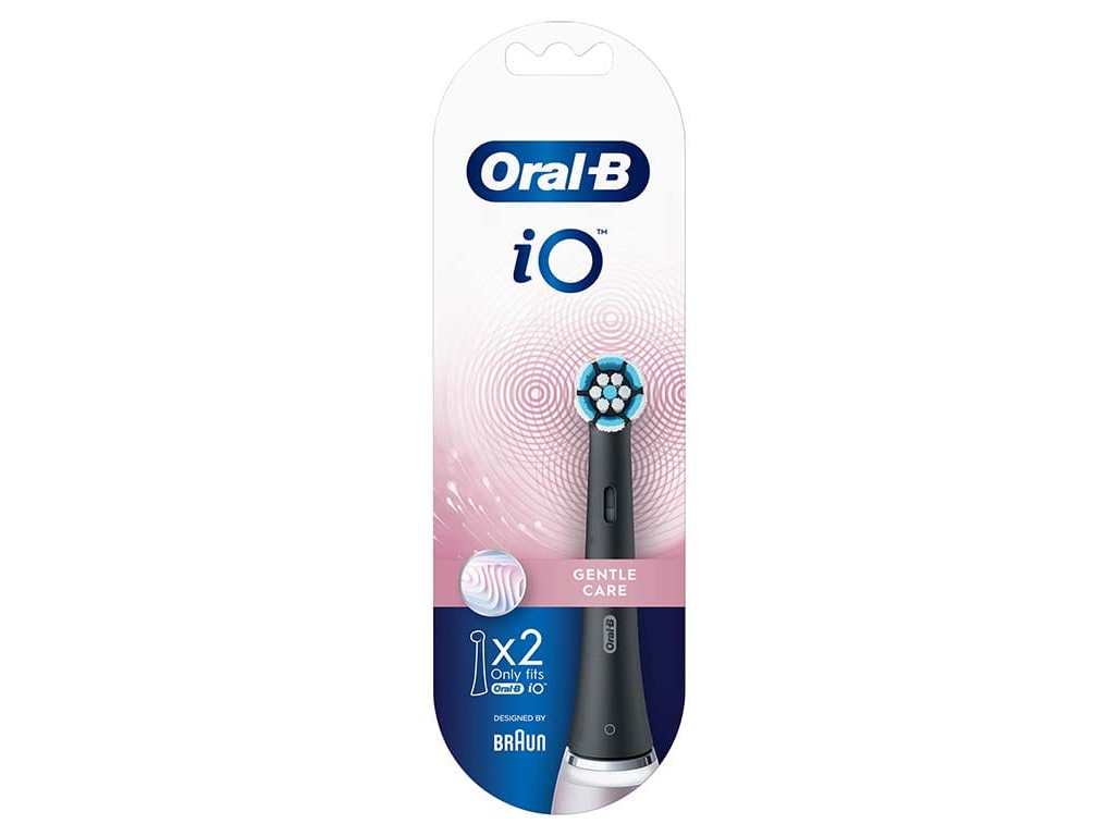 RECARGA ESCOVA ELÉTRICA ORAL-B IO GENTLE CARE PRETO 2 UNIDADES