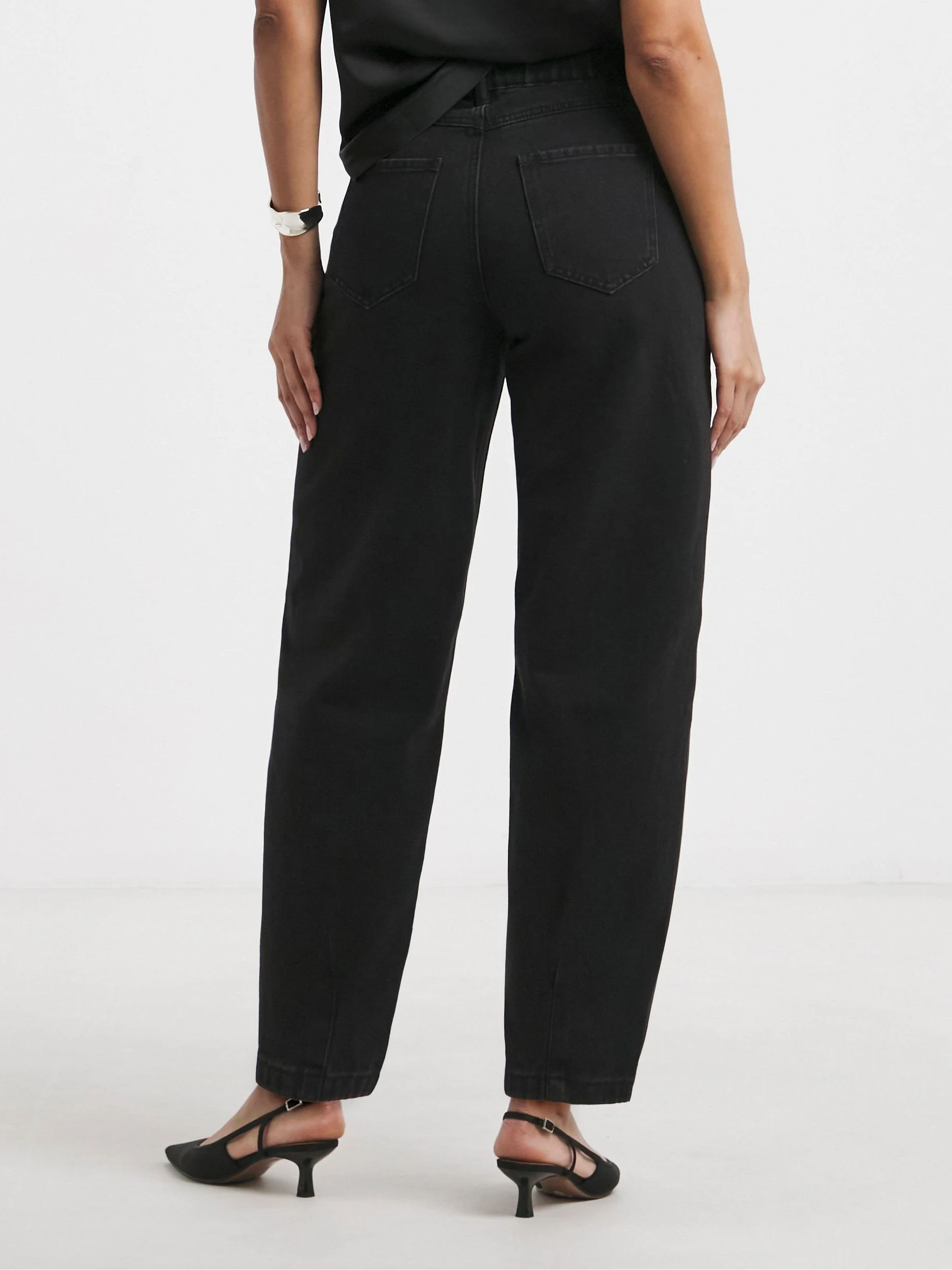 Simply Be 100% Cotton Barrel Leg Jeans