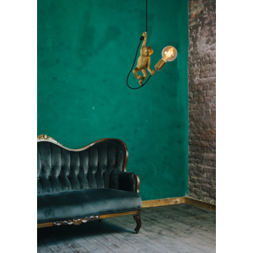 Lucide hanglamp Extravaganza Chimp zwart Ø17,6 cm