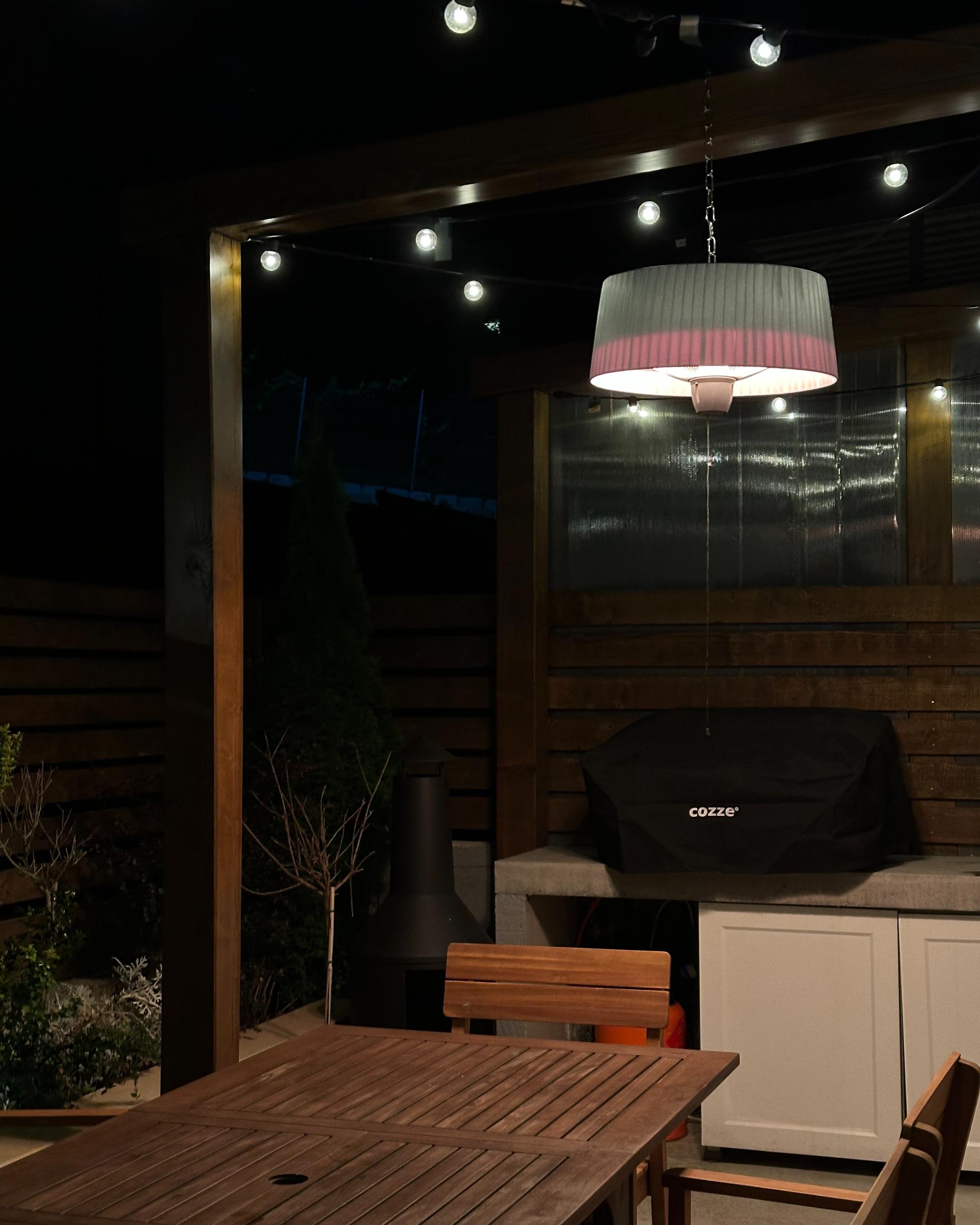 Hangende infrarood terrasverwarming ASCEA 1500 W Lichtgrijs
