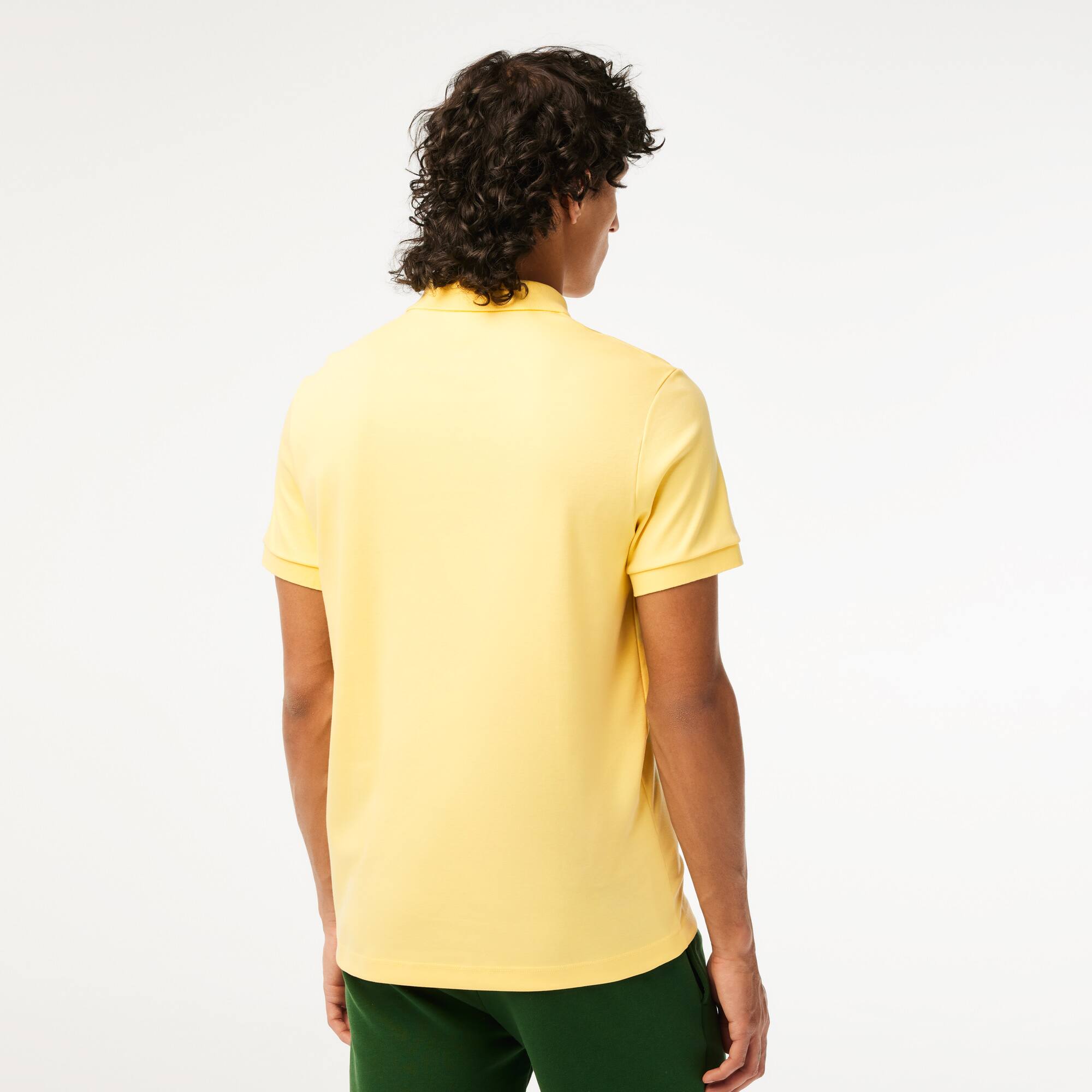 Herren LACOSTE Poloshirt aus Pima-Baumwolle Kurze Ärmel - Gelb - Lacoste - Herren