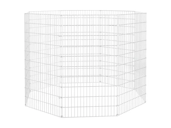 Enclos d'animaux en liberté 8 panneaux 54x100 cm fer galvanisé
