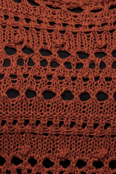 Stricktop, Fransen, Classic, Rundhals, ärmellos