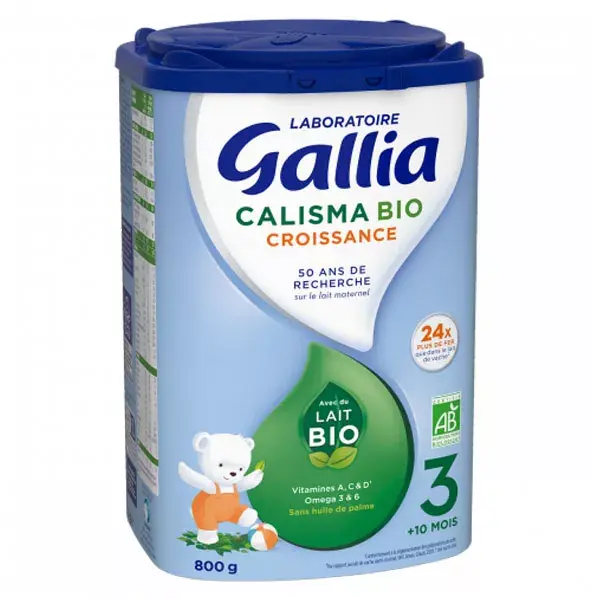 Gallia Calisma Organic Growth 3ª Fase 800g
