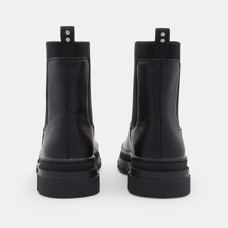 Boots semelles crantées noires fille