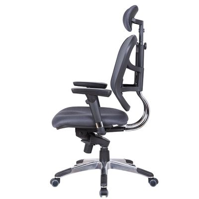 Fauteuil de bureau TECKNET - accoudoirs réglables - appuie-tête réglable - Gris