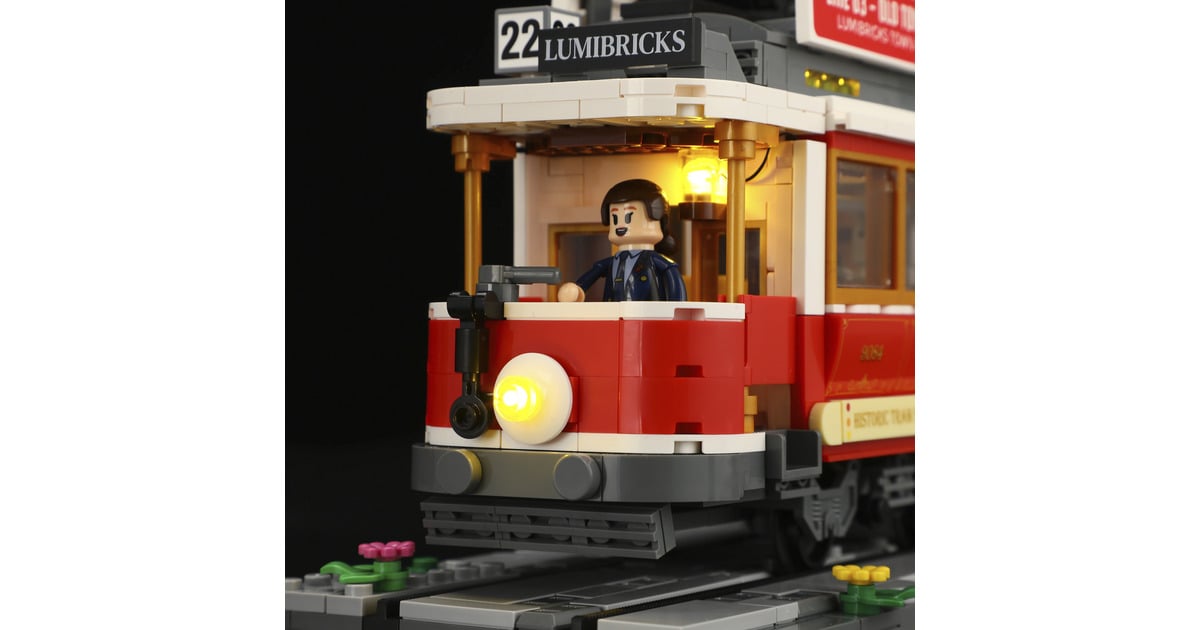 LumibricksTown Life - Heritage Tram and Station Constructiespeelgoed  (L9084)