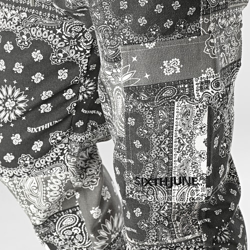 Pantalon Cargo M23324CPA Gris Anthracite Gris Bandana