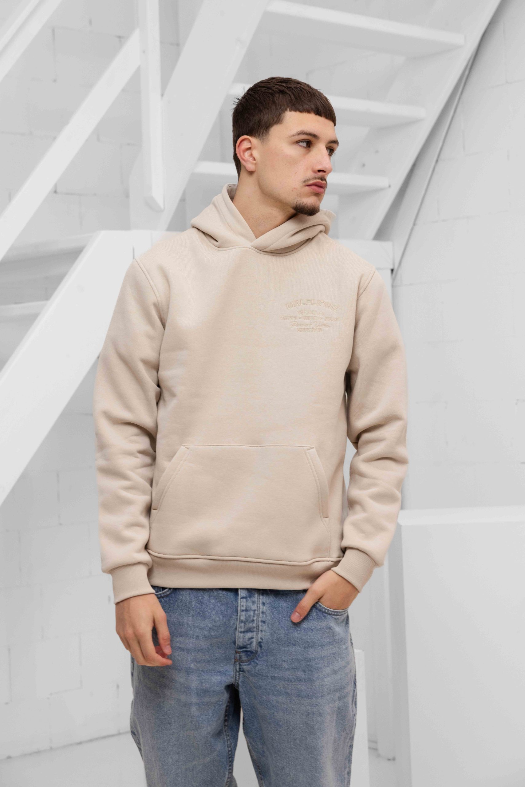 Malelions Permanent Vacation Hoodie Heren Lichtbruin