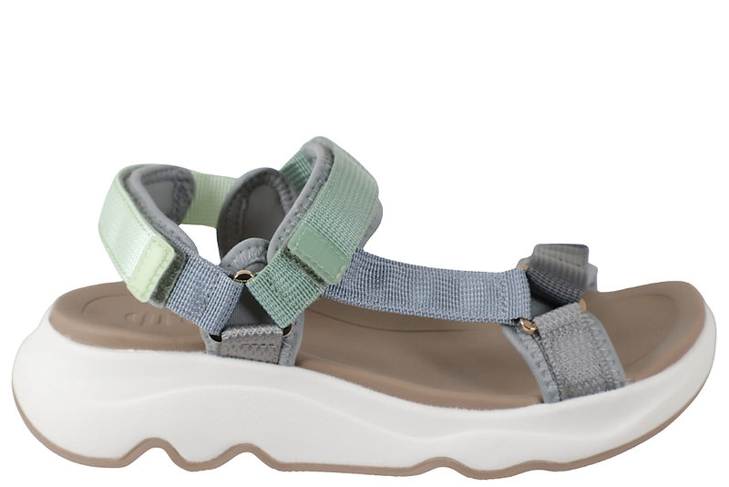 GREEN COMFORT VENICE SANDAL I GRØNT TEKSTIL