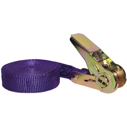 Sangle voyages et loisirs - avec tendeur à cliquet - L : 5 m - l : 25 mm -