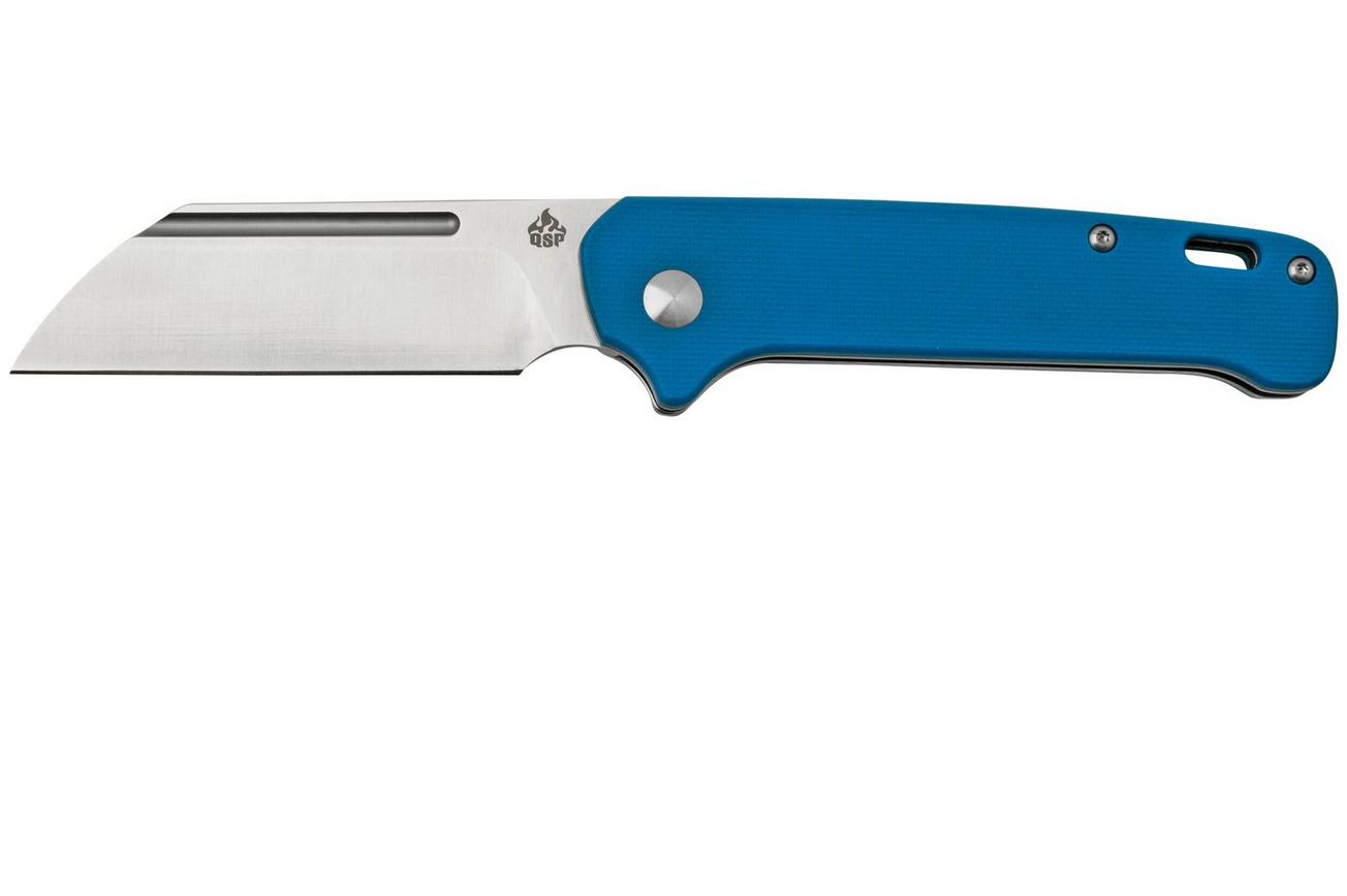 QSP Knife Penguin QS130SJ-C, 14C28N Satin, Blue G10, slipjoint zakmes